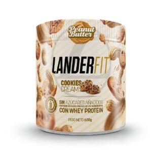 LanderFit Peanut Butter Cookies &  Cream com Whey Protein - Gluten Free