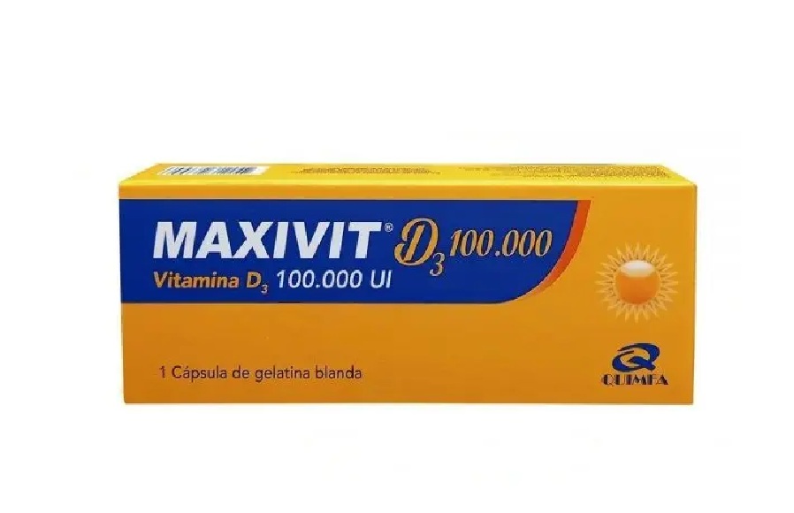 Maxivit D3 – Vitamina D3  100.000UI (1 capsula)
