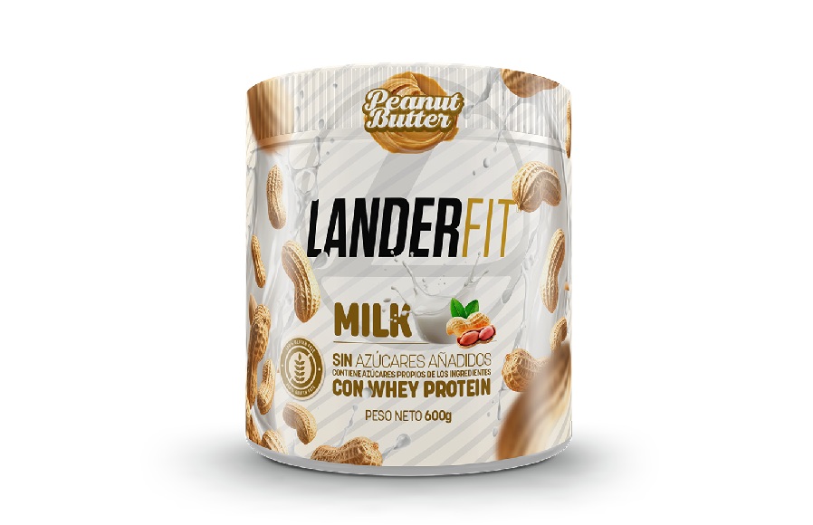 LanderFit Peanut Butter Milk com Whey Protein – Gluten Free